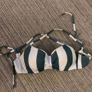 Shade & Shore Striped Bikini Top, Size: 36B
